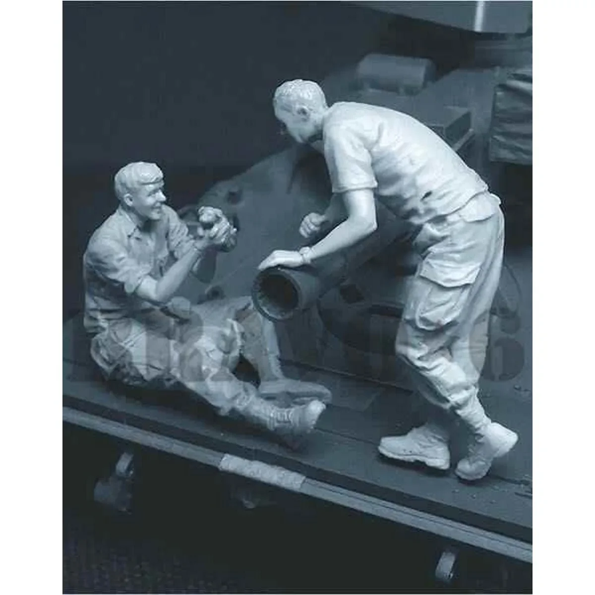 Kit modello non verniciato con figura in resina 1/35, guerra del Vietnam, soldato americano che tiene un cucciolo, GK non assemblato e non verniciato