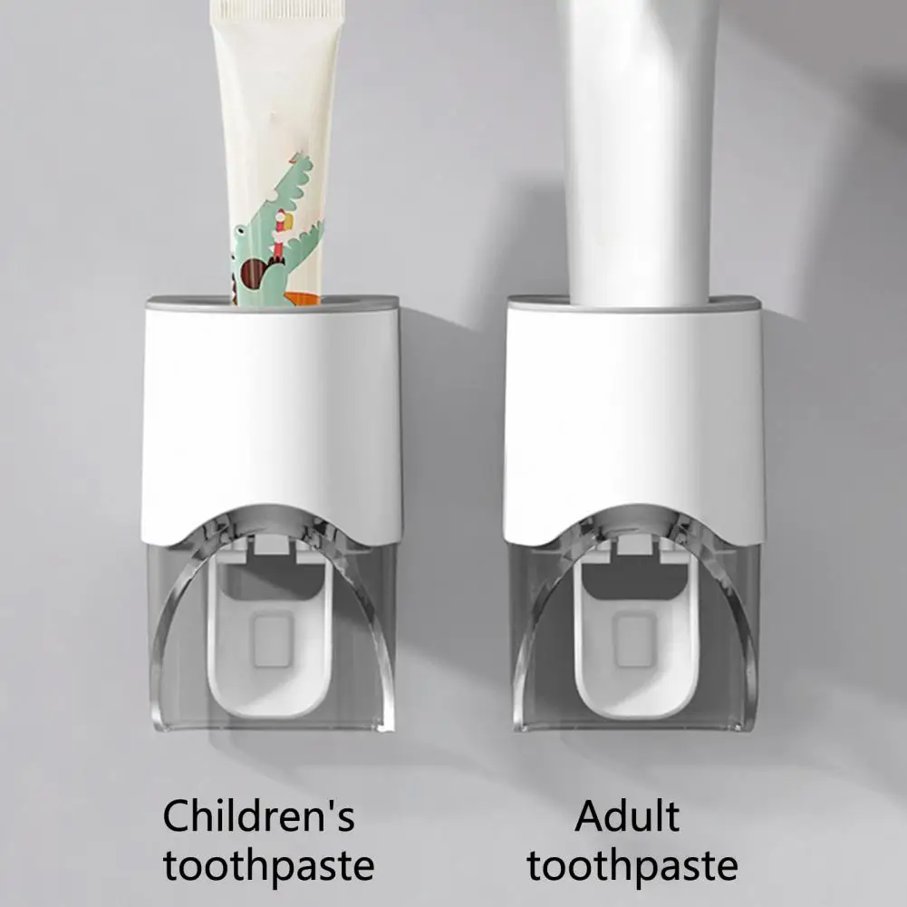 Supporto per Dispenser di dentifricio supporto per spazzolino da bagno con spremiagrumi automatico a parete