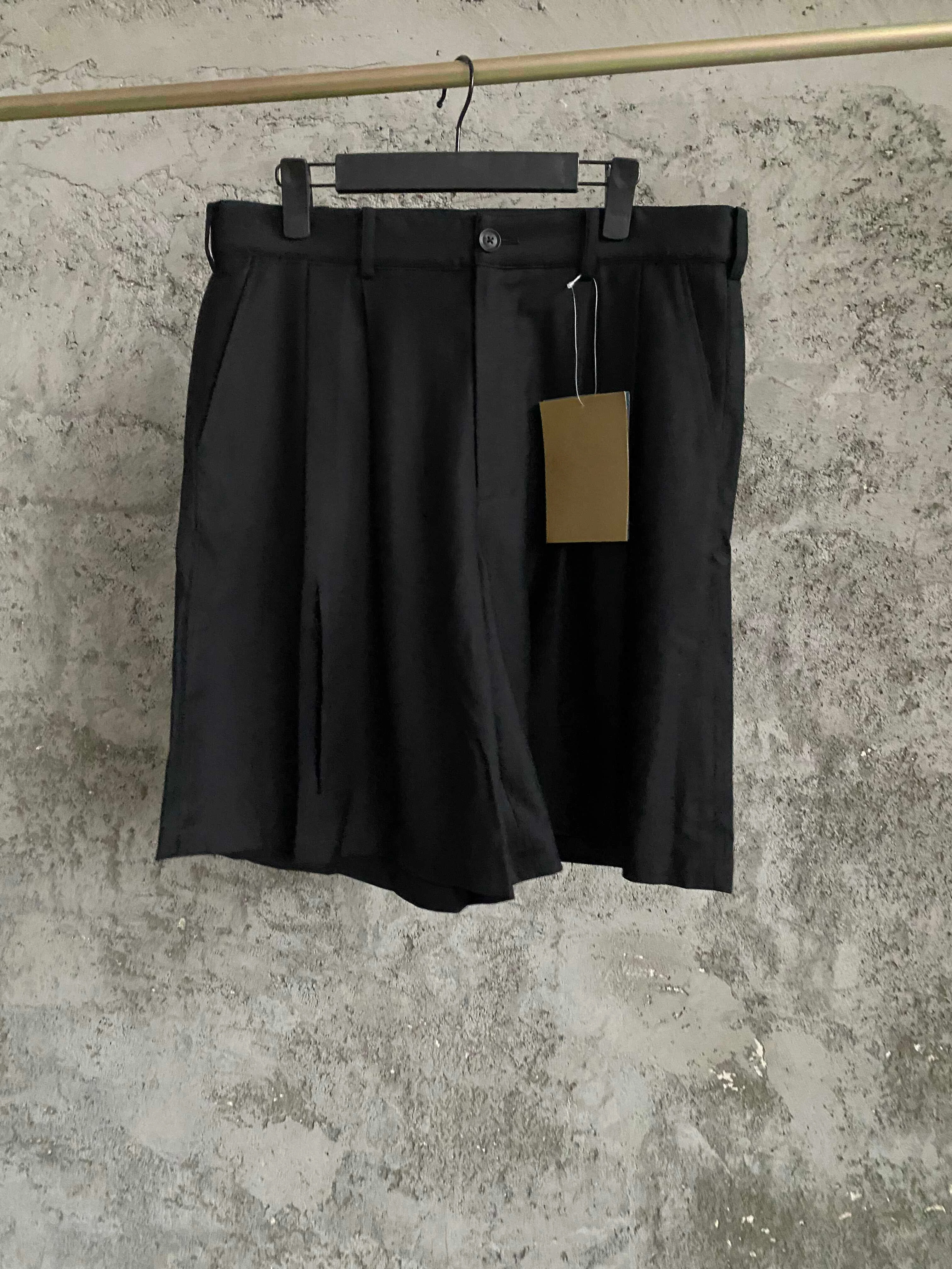 

TOP-YAMAMOTO classic wool capri pants, oversized loose casual shorts