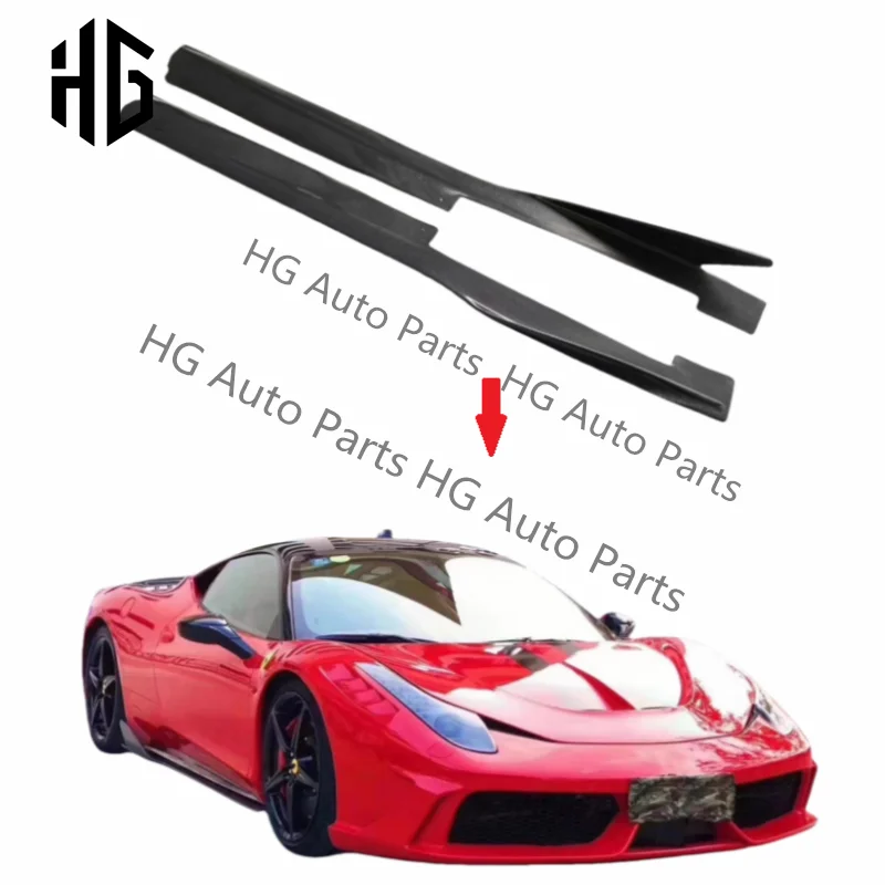 

Vors style side skirts body parts for ferrari 458 real carbon fiber car side skirts exterior modification accessories