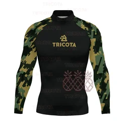 Men's Long Sleeve UV Protection Diving Wear Summer Water Sports Swimming Rashguard Surfing T-shirts Surfing Rash Guard Swimwear