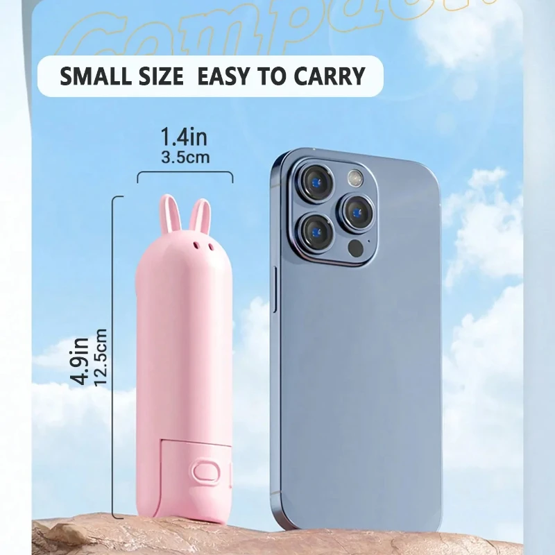 1개 휴대용 선풍기 충전식 미니 휴대용 만화 USB 소형 선풍기 선물 데스크탑에 놓을 수 있는 휴대용 소형 선풍기