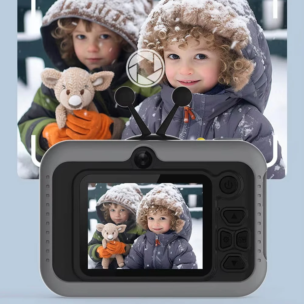 Câmera infantil mini tela hd 1080p câmera de vídeo de projeção 20mp câmera digital infantil zoom 4x tela de 2.0 polegadas lentes duplas