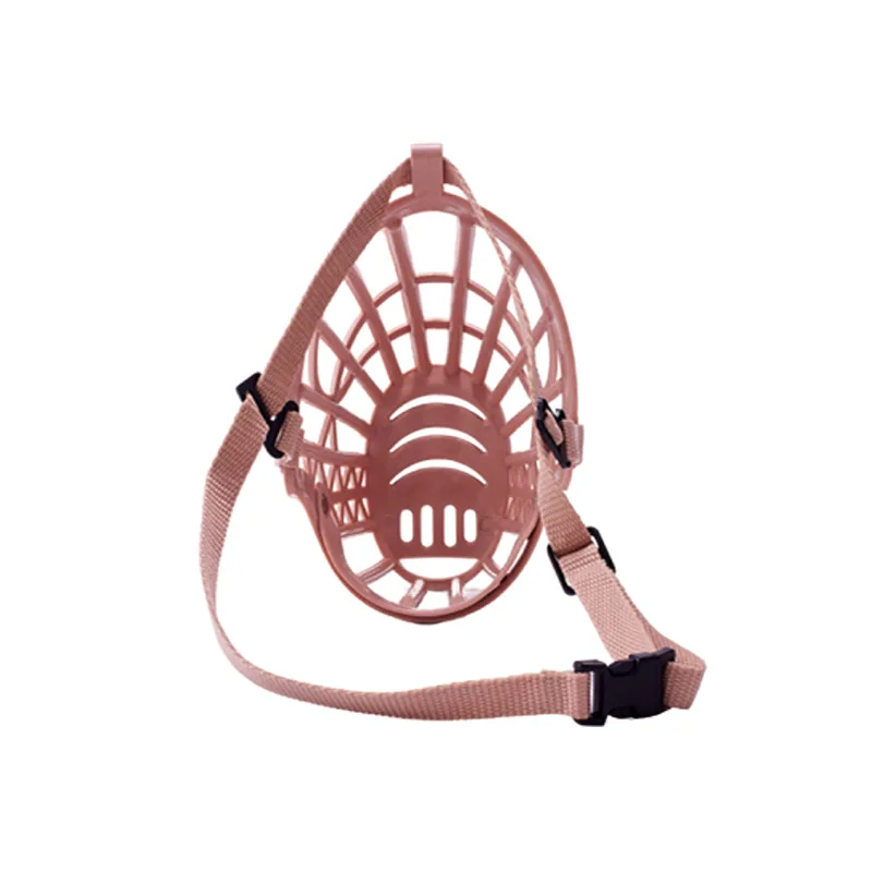 

Plastic Dog Muzzle Anti Bite Bark Chewing Adjustable Secure Fit Pet Mouth Cover Safety Protection with Strap forEveryday Outdoor