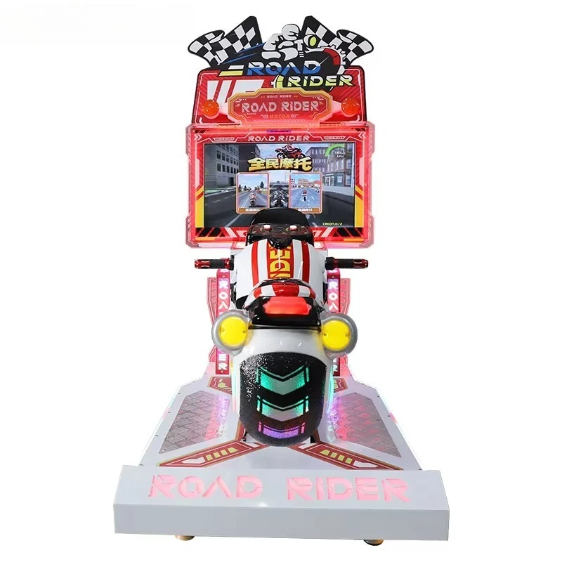 2026 New Commercial High Quality Arcade Game City Children'S Video Game Console Racing Simulator 3D Racing Motorcycle Customized