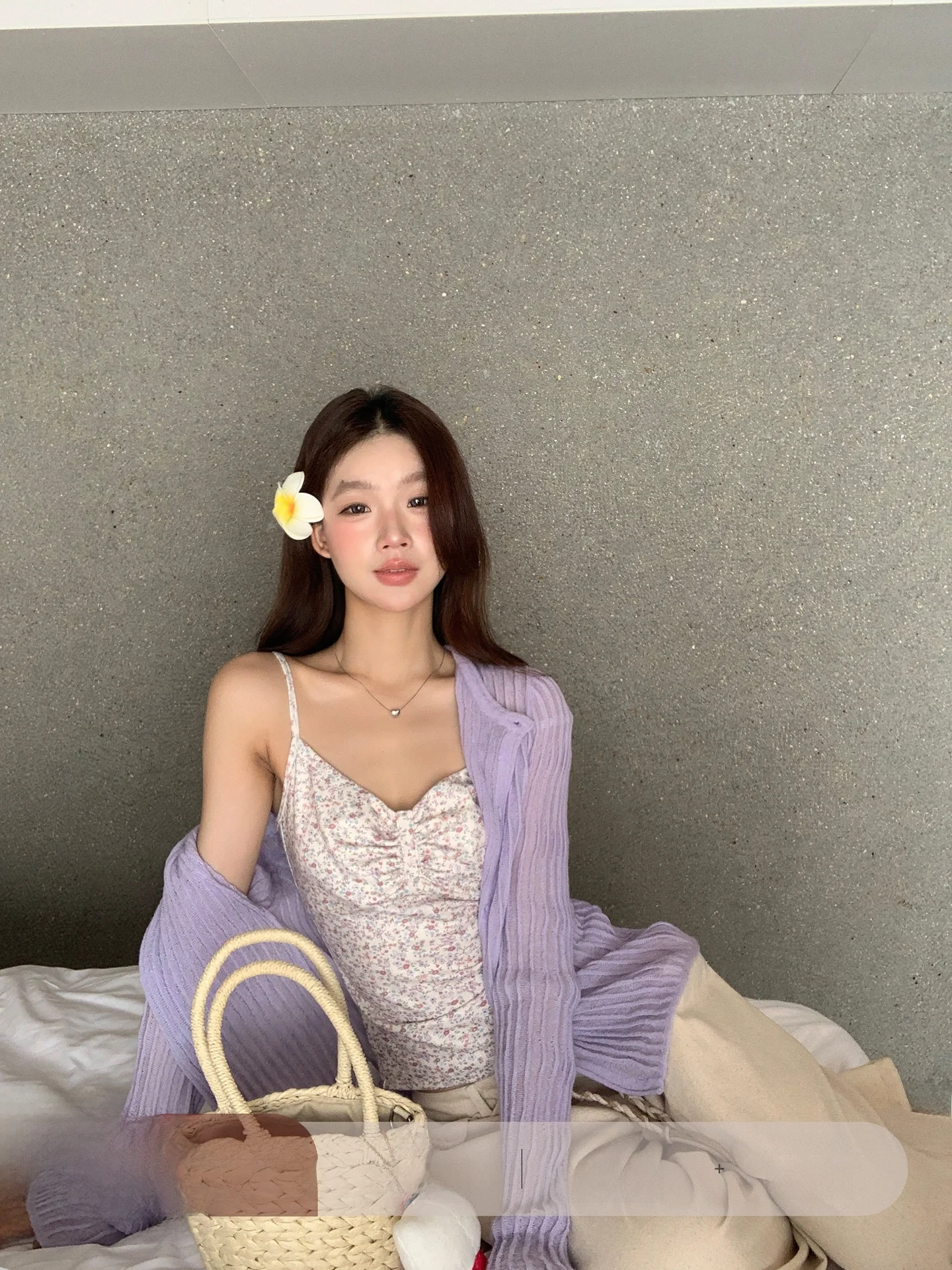 

Purple Wool Knitted Open Cardigan Women's Loose Sle Spring Faion Korean Loose Top Sweater Outerwear by G Sle