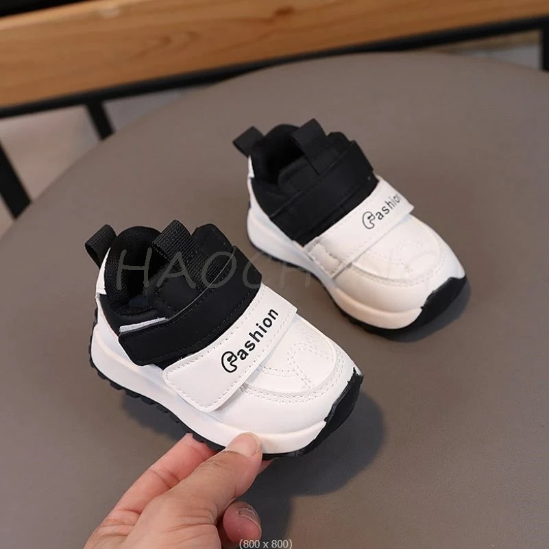 Toddler Baby Kids Fashion Design Walking Shoes Sneakers White Non-slip Casual Shoes Boys Girls Breathable Outdoor Board Shoes