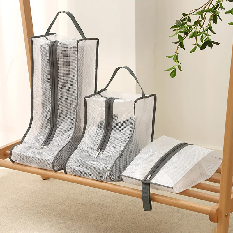 Household Transparent Short Boot Storage Bag Waterproof Dustproof Shoes Protection Bag Long Boots Pocket Moistureproof Container