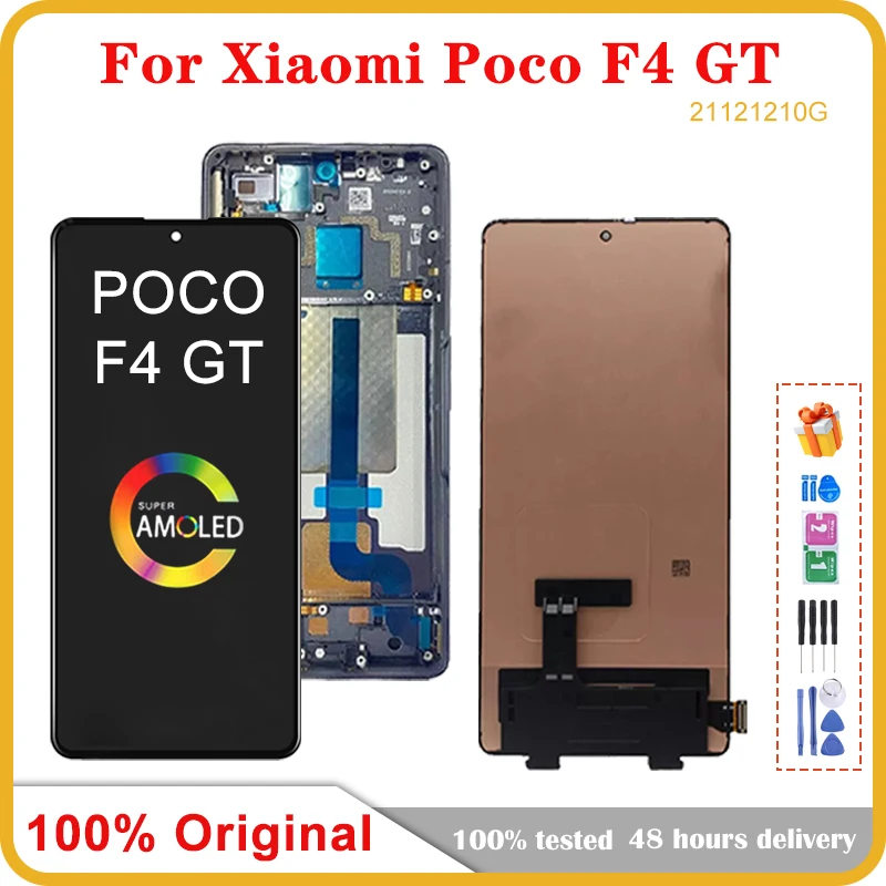 

6.67'' Original For Xiaomi Poco F4 GT LCD Display Touch Screen Digitizer Assembly For POCO F4 GT 21121210G LCD Replacement