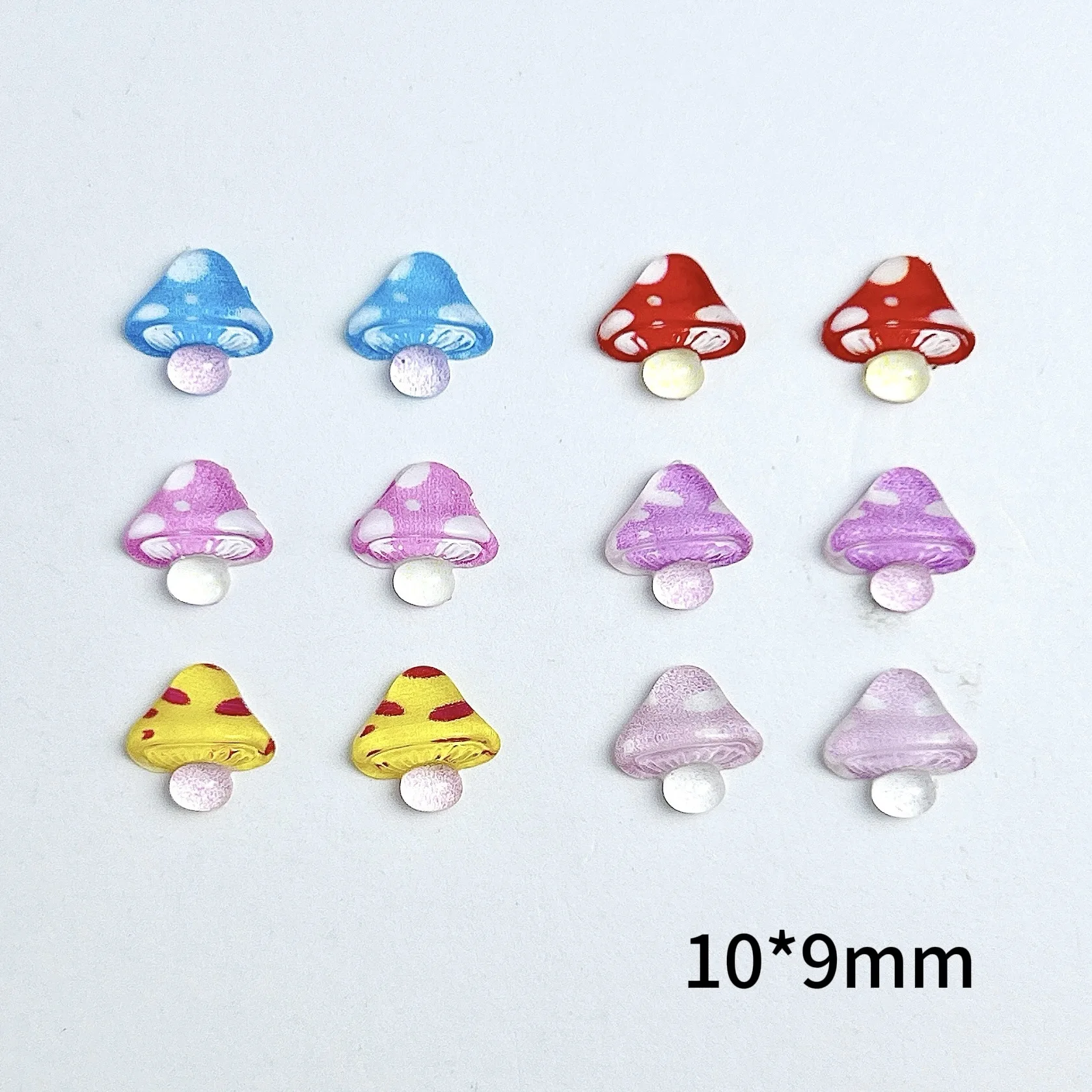 ชาร์มตกแต่งเล็บรูปมาการองหลากสี 20 ชิ้น ลายการ์ตูน 3 มิติ รูปเห็ด ทำจากเรซิ่น สำหรับตกแต่งเล็บ DIY ขนาด 9*10 มม.