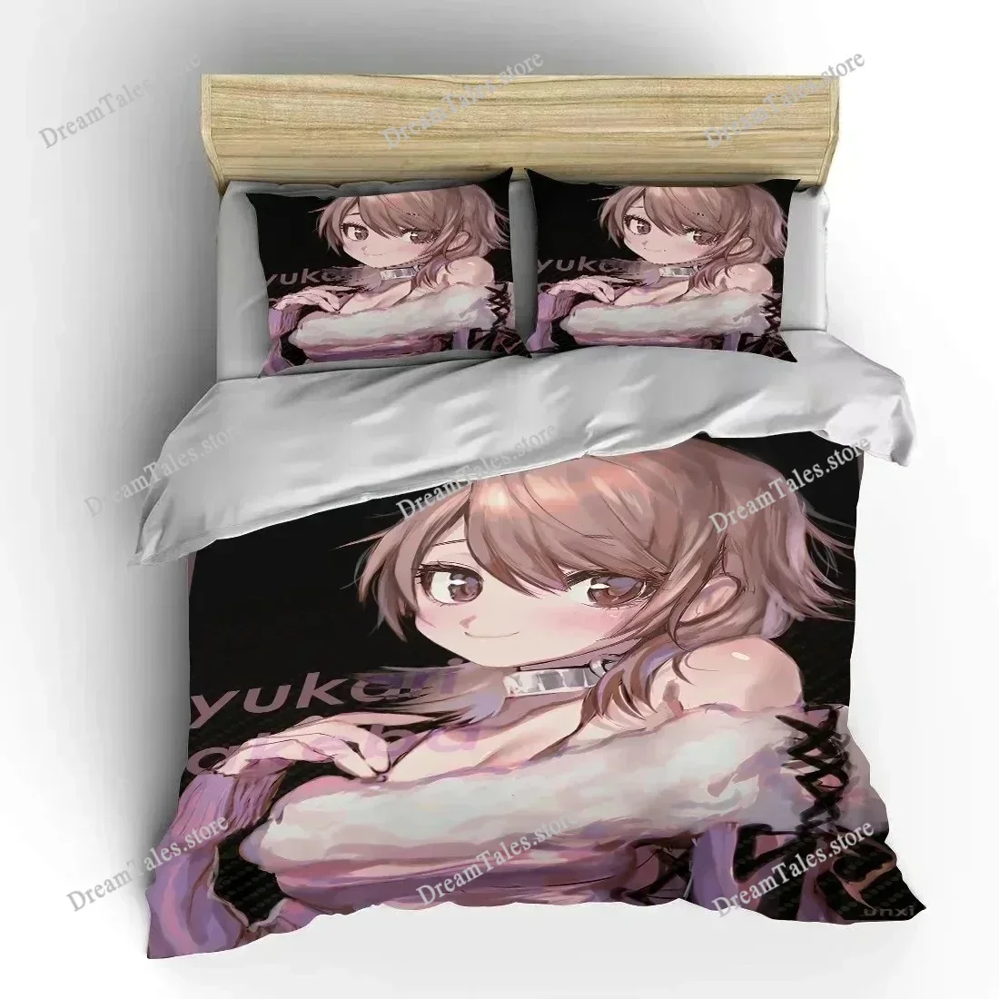 

Japanese 3D Anime Moe Double Bed Duvet Cover Bed European Bedding Sets Home Textiles Luxury Pillow Cases Bedroom Bedding Sets741