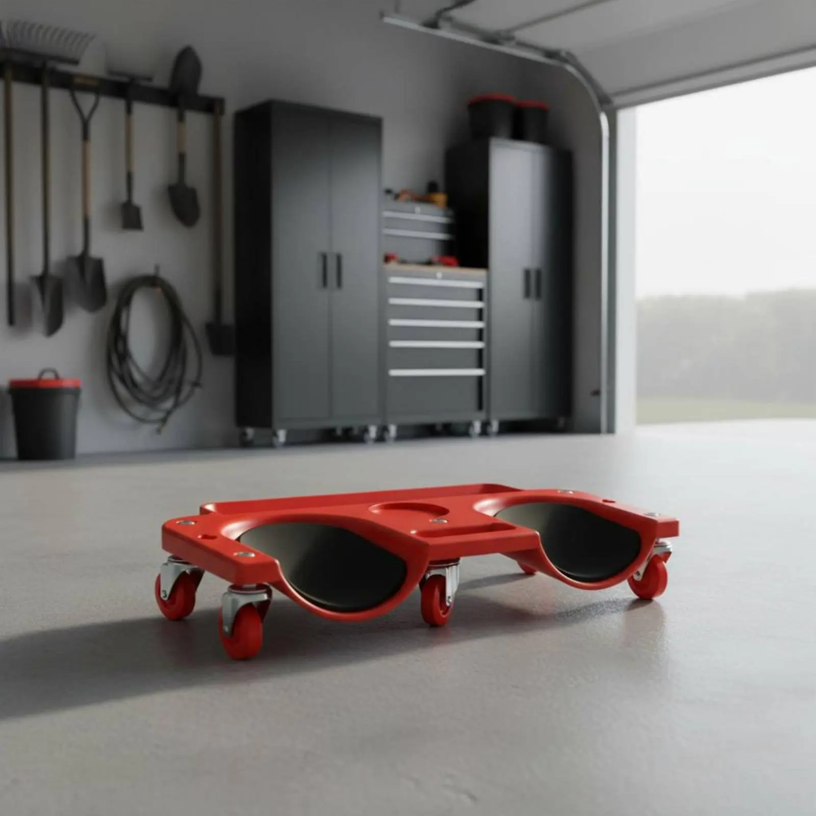 Rolling Knee Creeper Rotating Casters Knee Pad Board with Wheels Car Repair Rolling Pad Builtbuilt-in Tray Workshop Gear
