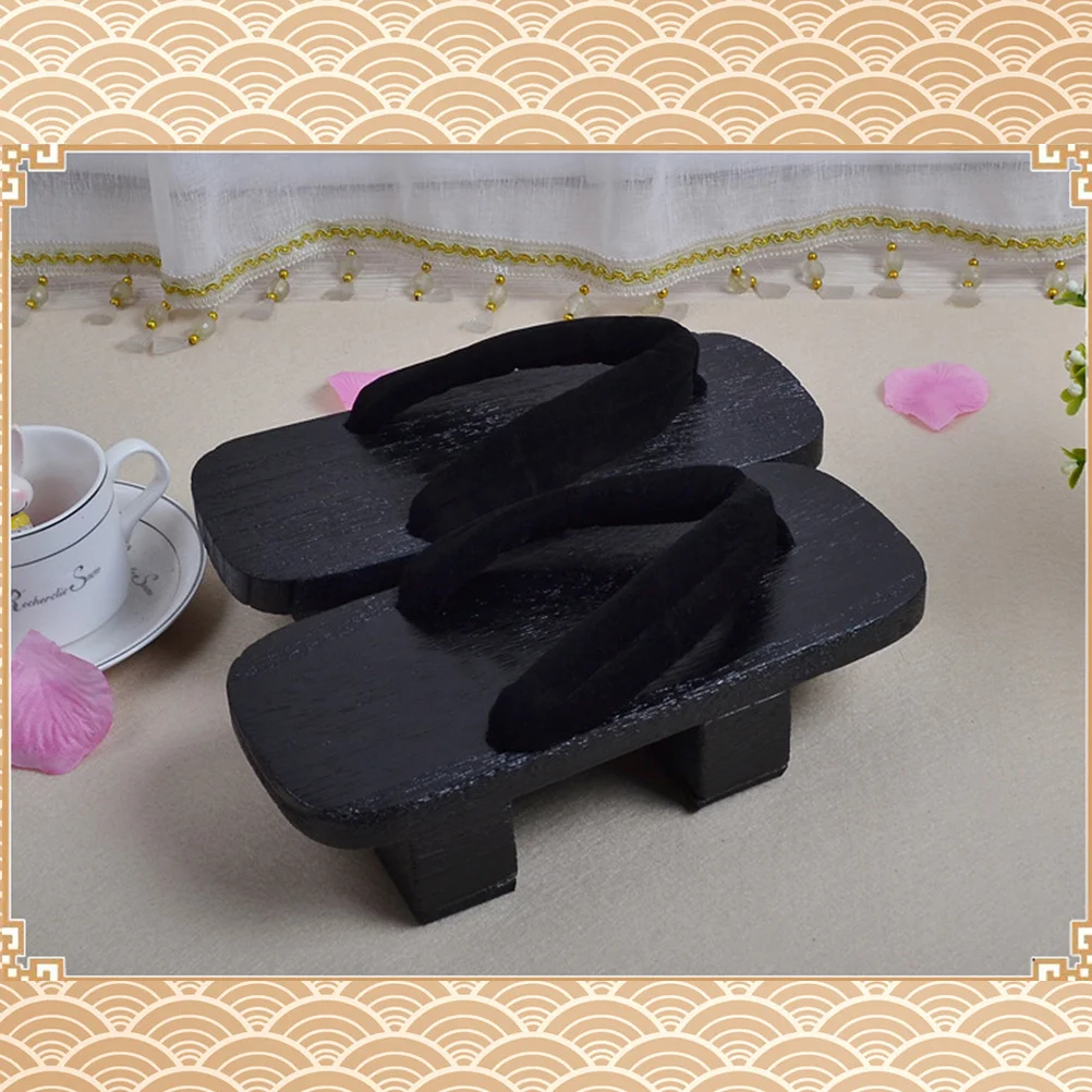 Sandalias de hombre Disfraces asiáticos para mujer Zuecos japoneses Zapatos de madera tradicionales Zapatillas