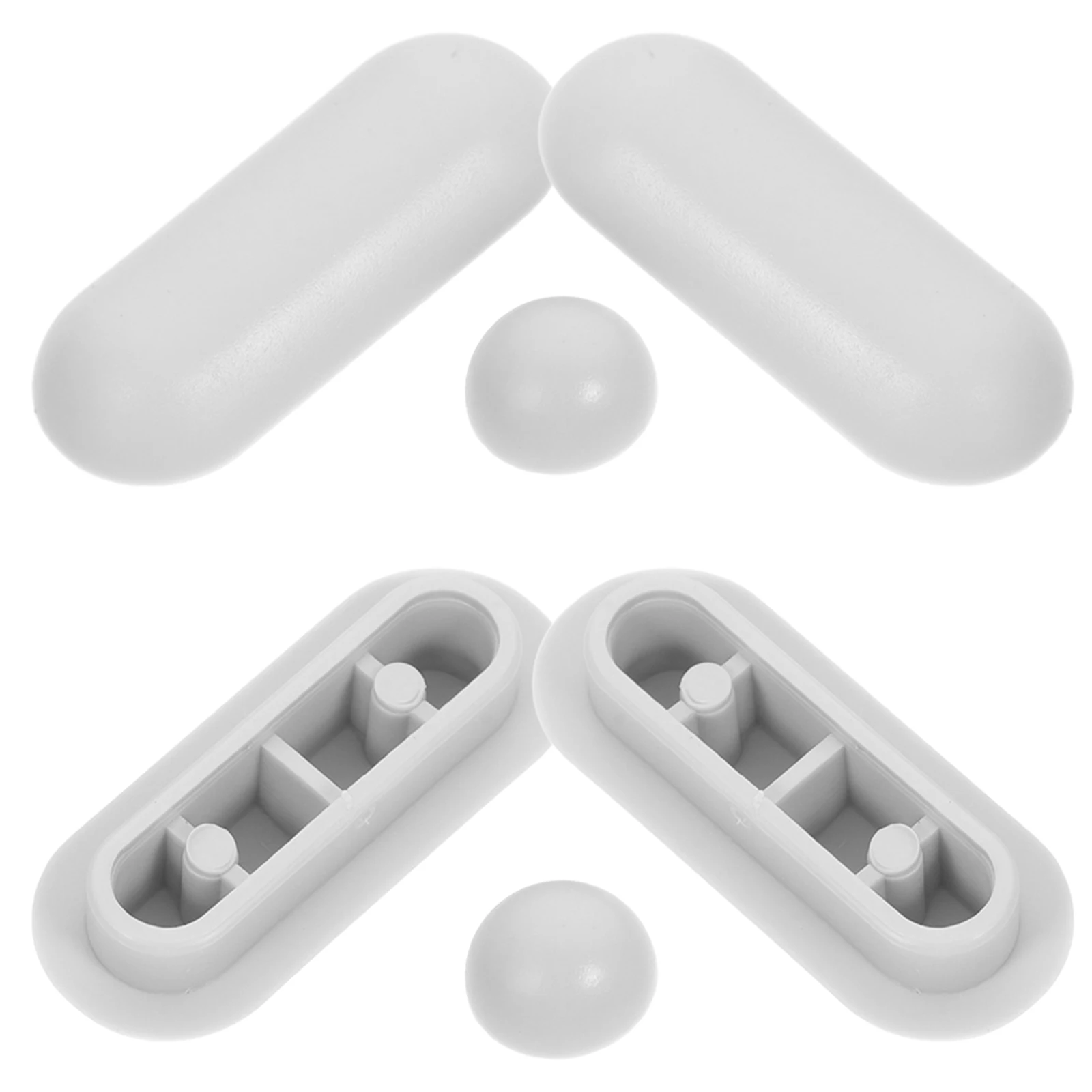 

1 set Toilet Seat Bumpers Plastic Stoppers White Bidet Gaskets Cushioned Support NonSlip Bathroom Spacer Maintenance