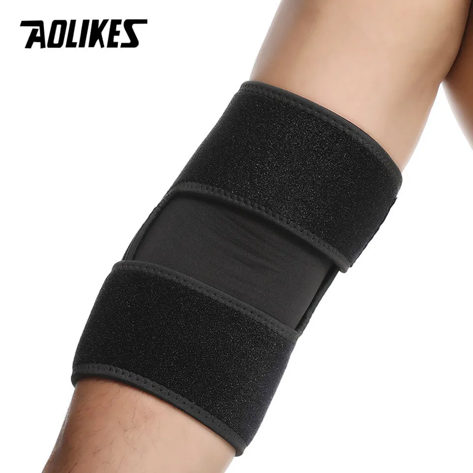 AOLIKES 1PCS Adjustable Elbow Support Wrap Brace Pad Strong Basketball Sports Elastic Elbow Injury Pain Relief Protector