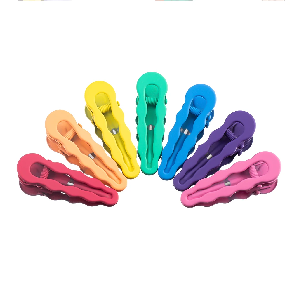 3Pcs/set Children DIY Hair Accessories Colorful 18x60mm Candy Color Glossy Wave Side Hair Clip Oval Hairpin Girls Headdress