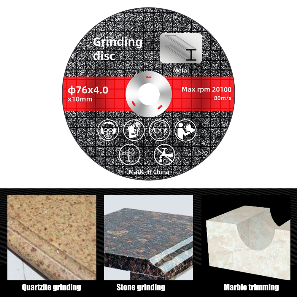 1/5 قطعة شفرة قطع الطحن صلابة عالية 76 مللي متر قطع طحن عجلة عززت طحن أقراص لطاحونة زاوية كهربائية