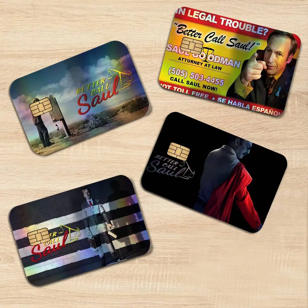 Classic Better Call Saul Trendy Laser Glitter Bank Card Stickers All Match Multi Purpose Use
