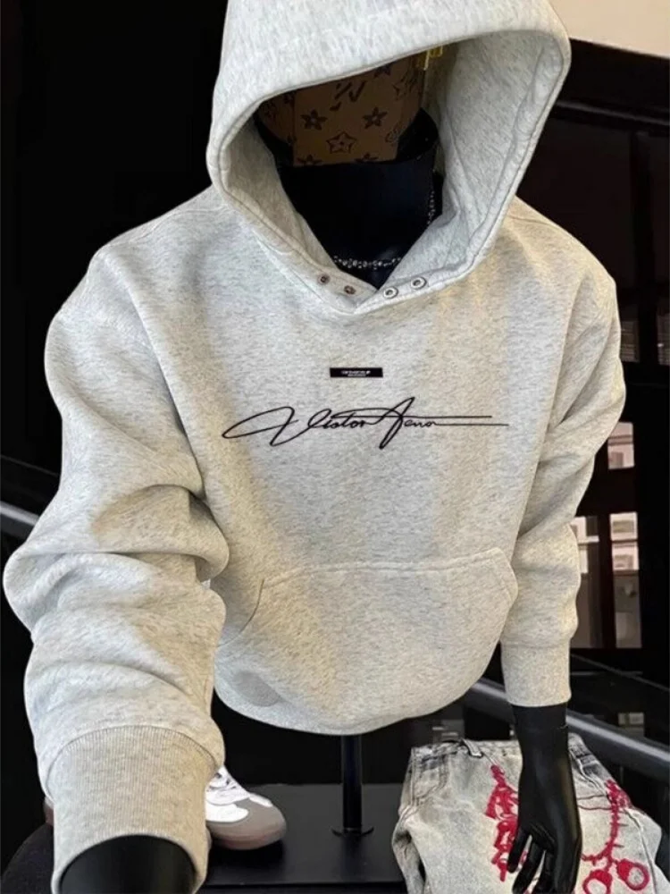 

Мужская молодежная толстовка Heavyweight Hoodie: Американский стиль, премиум-качество, идеальный крой, весна-осень, высококлассный вид, худи Haome