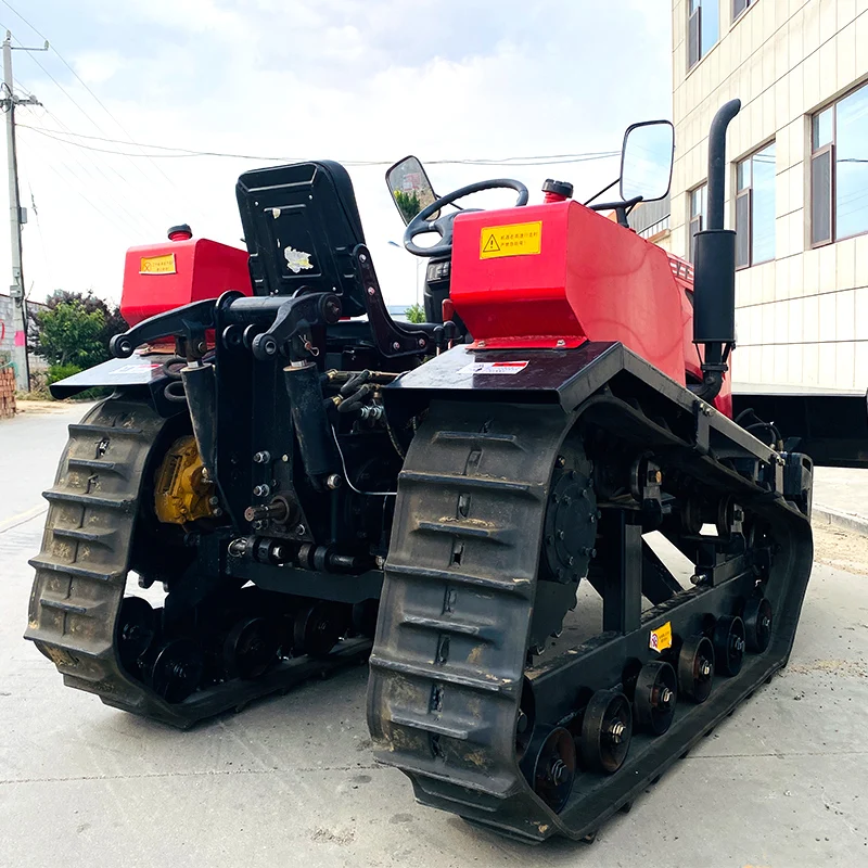 

Customized 80HP Diesel Mini Crawler Rotary Tiller Multifunctional Small Farm Tractor