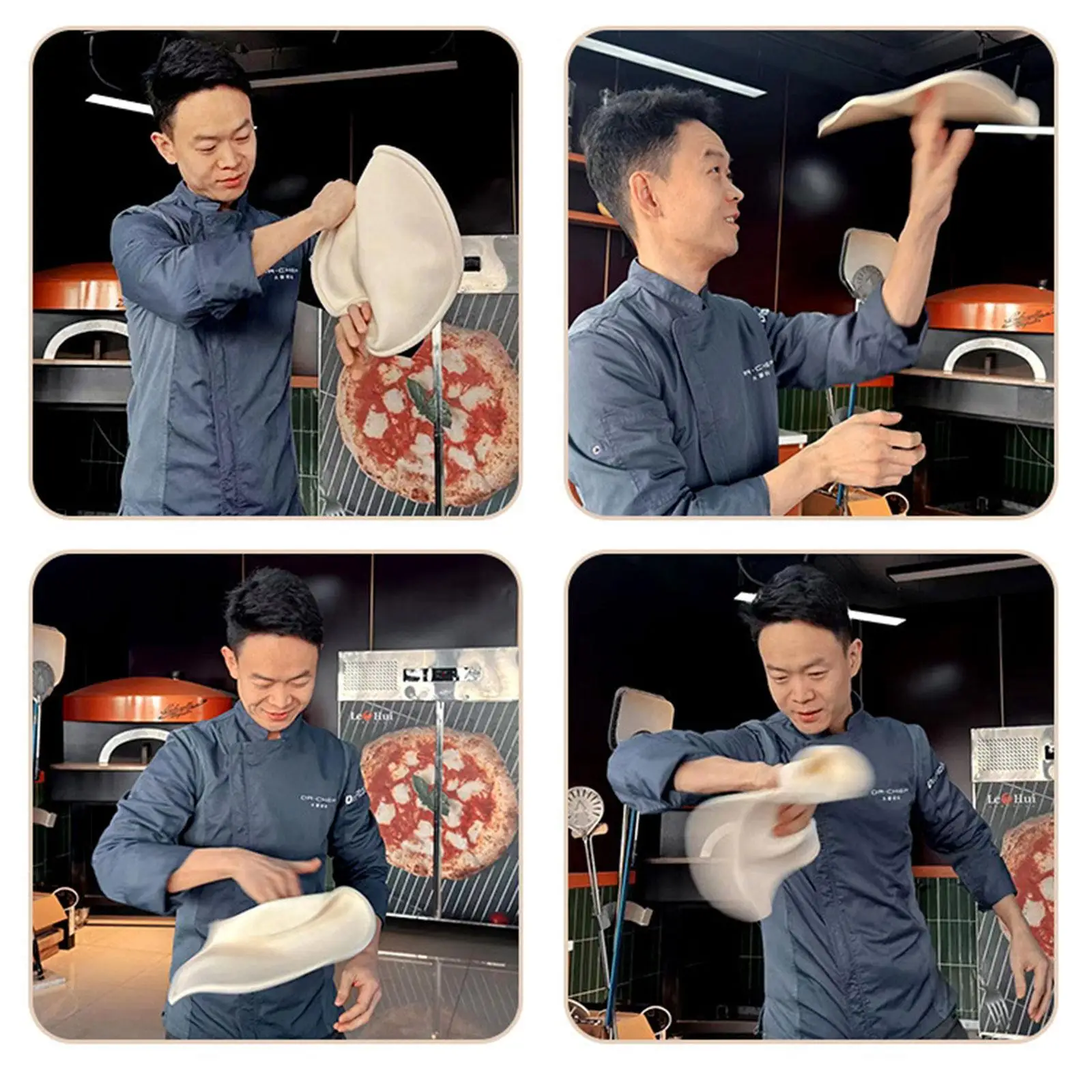 

Pizza Tossing Training Silicone Crust Reusable Dough Prop Easy Clean Kitchen Utensils for Baker Skill