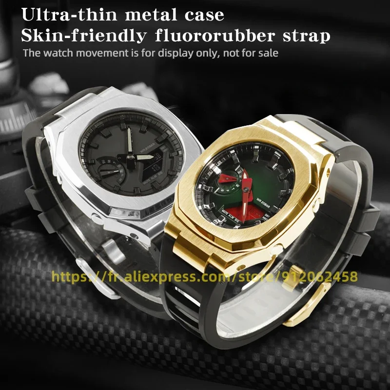 Suitable for Octagonal GA2100/2110 Stainless Steel Case Strap Nautilus Metal Shell Accessories Movement