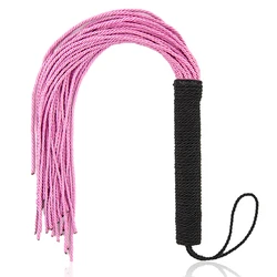 50CM Black Handle Nylon Rope Braid Tassels Horse Whip,HorseRiding Equestrian Training Whip