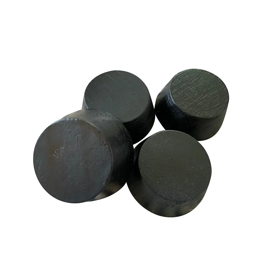 

Walnut Wood Furniture Risers - 1 Inch Height, 4 Risers, Black - Extra Height for Cleaning & Convenience - Bed Risers, Desk Ri