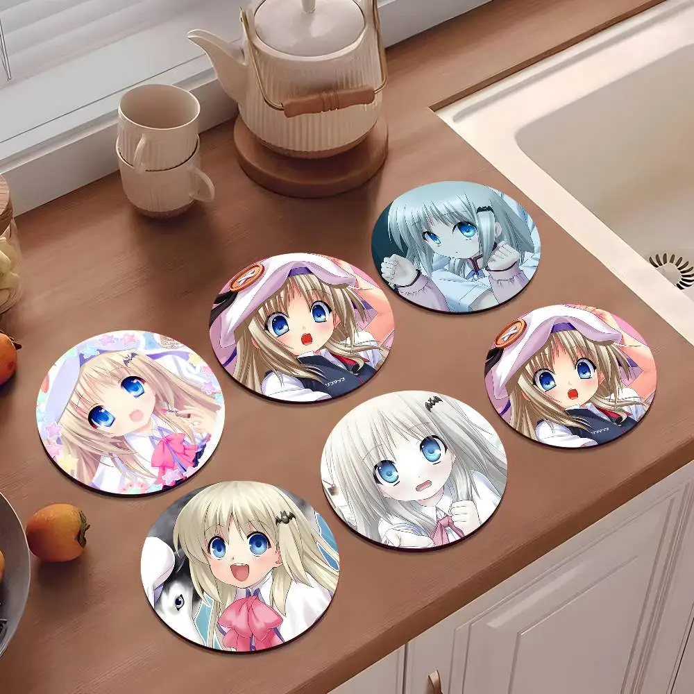 1pc Game Kud Wafter Wooden Coaster Colour Printing Cup Mat Home Desk Decoration Gifts