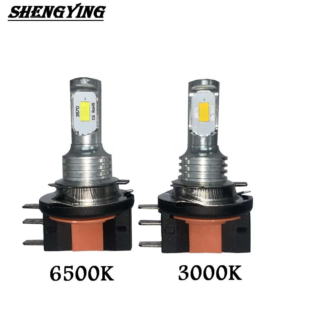 

2Pcs 3570 H15 LED Bulbs 80W 6000LM Car Headlight Turbo Daytime Running Lights Car Lights For Mercedes Benz BMW Volkswagen Golf