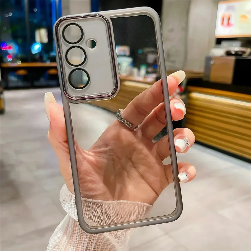 Kamera Schutz Objektiv Film Telefon Fällen Für Samsung S25 S25 S25FE FE Plus S25 Plus Rand Ultra Transparent TPU Silikon Zurück Abdeckung
