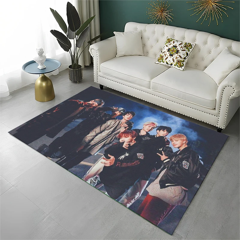 Tapis de sol antidérapant Kpop B-BTS Fashion Group Star pour