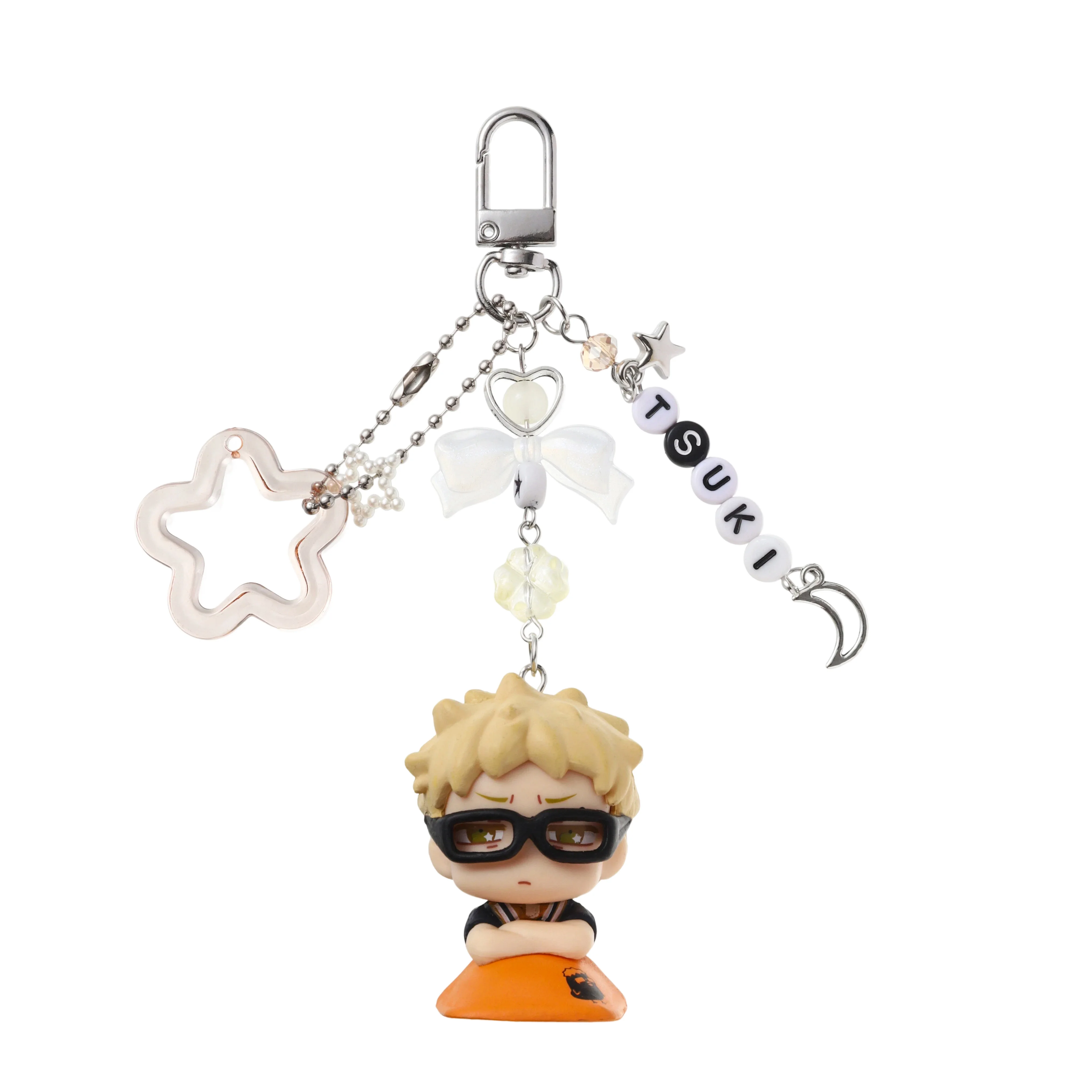 Picture 6: Charm handmade bead Haikyuu inspired keychains  Y2K