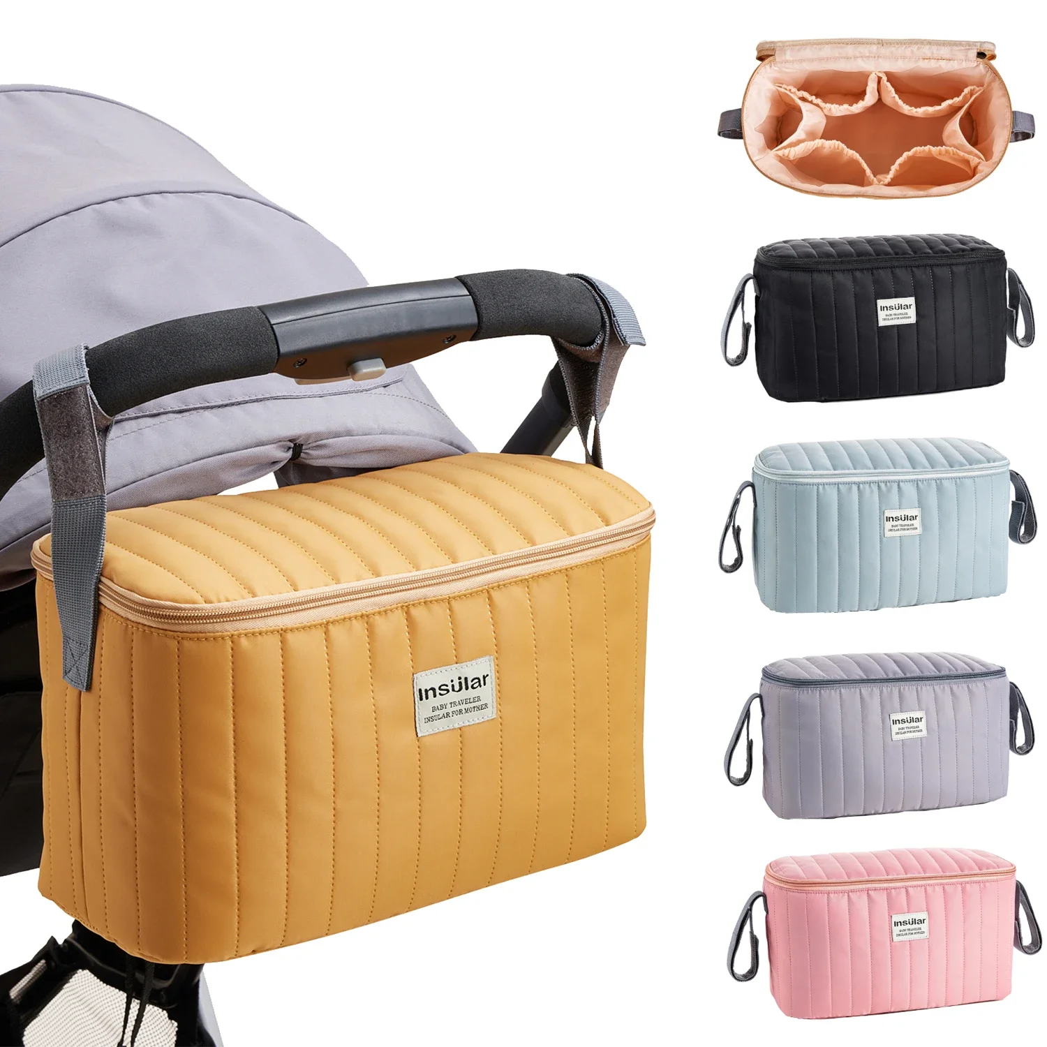 

Сумка для детской коляски, вместительный держатель для подгузников, для путешествий и прогулок