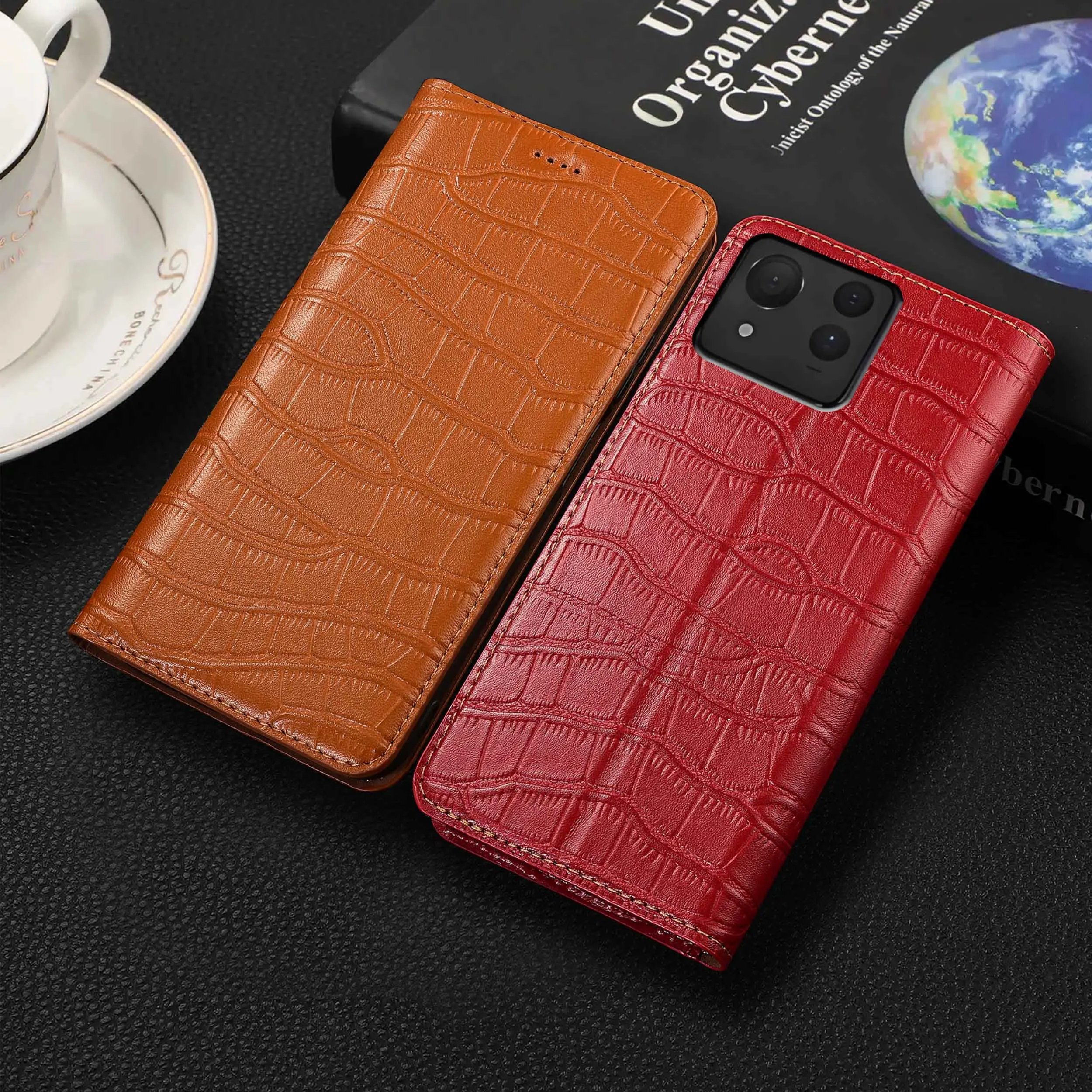 

For Asus Zenfone 5 5Z 6 7 8 9 10 11 12 Ultra Flip ZE630KL ZE620KL Pro Crocodile Belly Pattern Of Genuine Leather Flip Phone Case