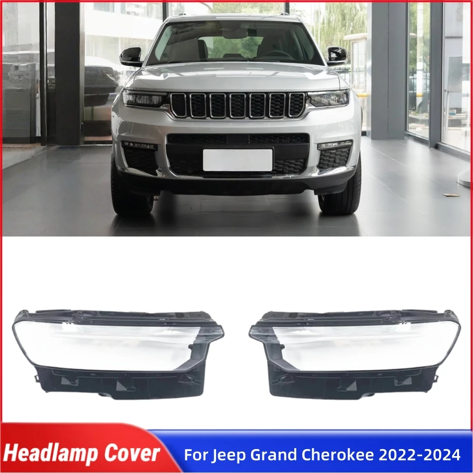 

For Jeep Grand Cherokee 2022 2023 2024 Car Gadgets Lampshade Headlight Shell Car Front Headlight Lens Cover Lights Shell