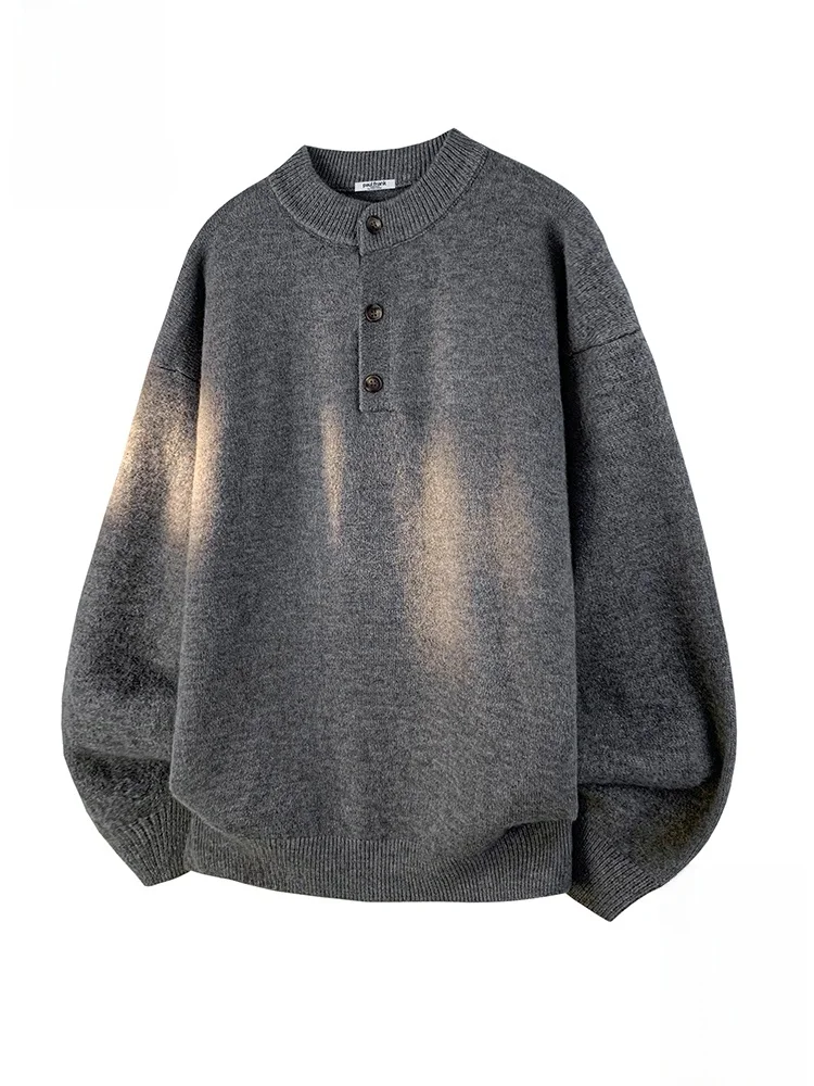 

PaulFrank Large-Mouth Monkey CleanFit Henry Collar Knitwear Men's Loose Versatile Couple Sle Autumn Casual Comfortable Sweater