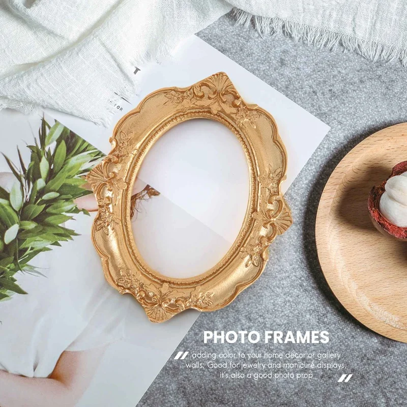 5 قطعة إطار الصورة الراتنج خمر الجدار الشنق إطار الصورة الجدول العلوي مجوهرات إطار العرض عطلة حفلة فندق ديكور