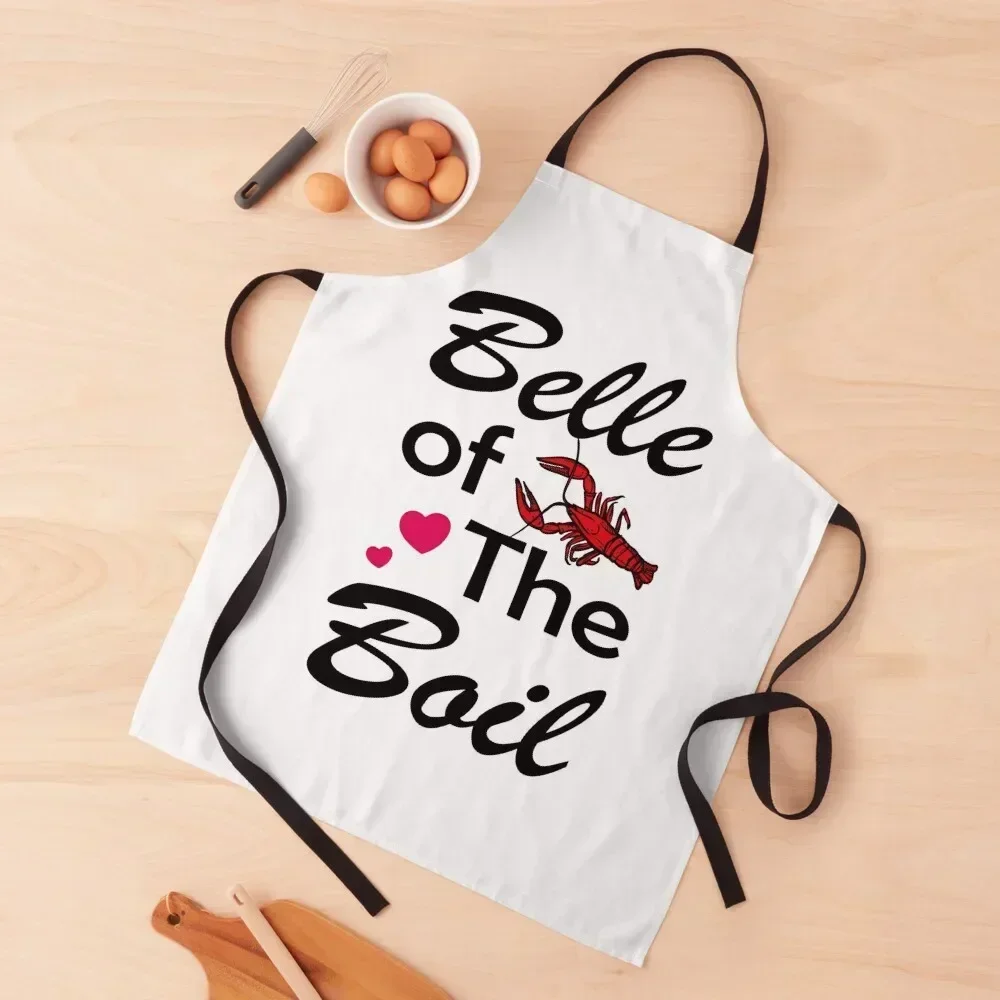 

Funny Belle of The Boil Seafood - Crawfish Party Festival Apron For Kitchen Women barber uniform Apron