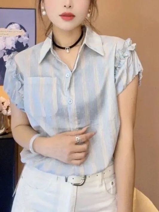 

Faionable ort Sve irt, дизайн для похудения, лето 2023, новый женский деловой повседневный модный топ для похудения