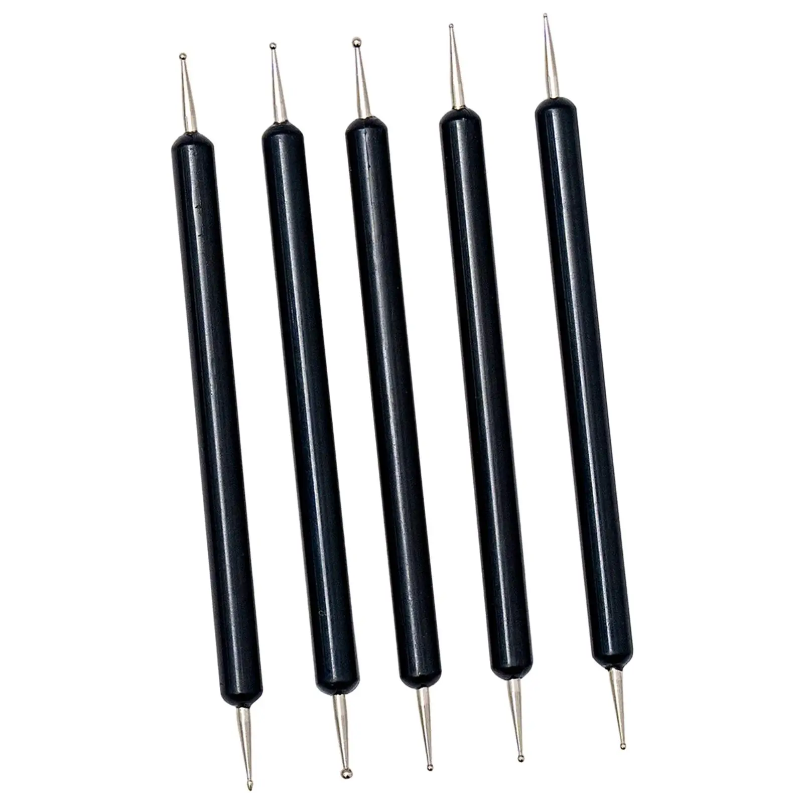 5Pieces Ball Embossing Stylus, Double End Tracing Dotting Tool for Pottery Clay Craft