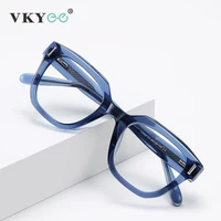VICKY, nueva moda, diseño geométrico personalizado, gafas de lectura antiluz azul para hombres y mujeres, prescripción personalizable