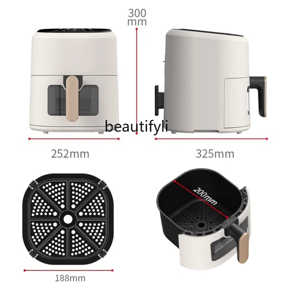 Household visual air fryer, large capacity and multi-function