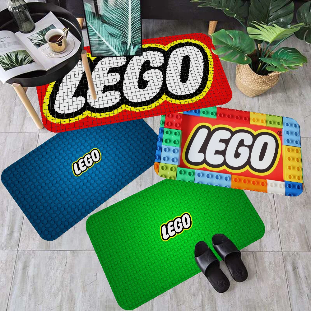 L-LEGOS Game Floor Mat INS Style Soft Bedroom Floor House Laundry Room Mat Anti-skid Bedside Area Rugs