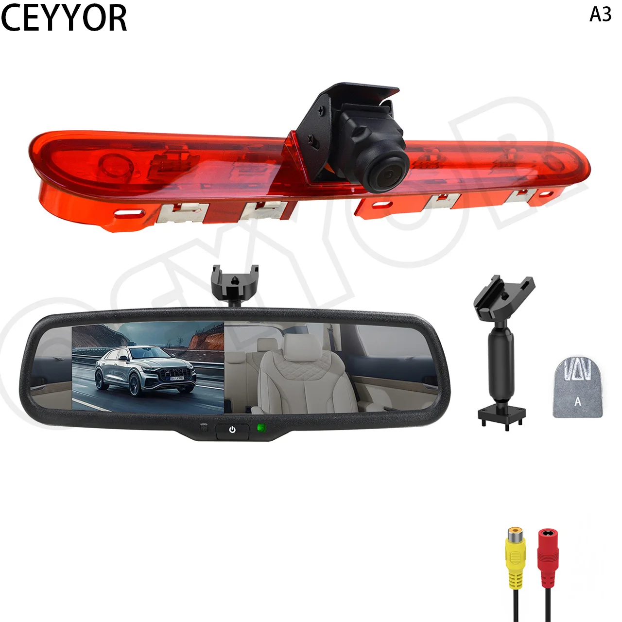 

Rearview camera monitoring kit for Peugeot Expert, Citroën Jumpy, Toyota ProAce and Vauxhall Vivaro, with 4.3-inch display