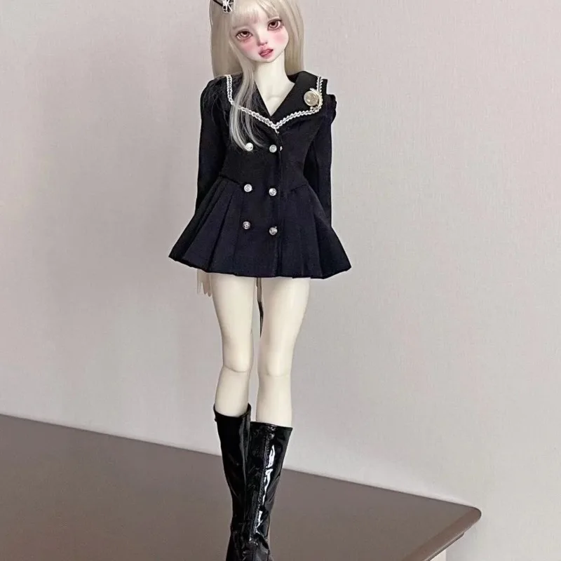 [Nur Kleidung im Verkauf] 1/3 1/4 Maßstab Süßes College-Style Uniform-Kleid-Set für große Puppen, BJD Actionfigur-Körper – Detail 6