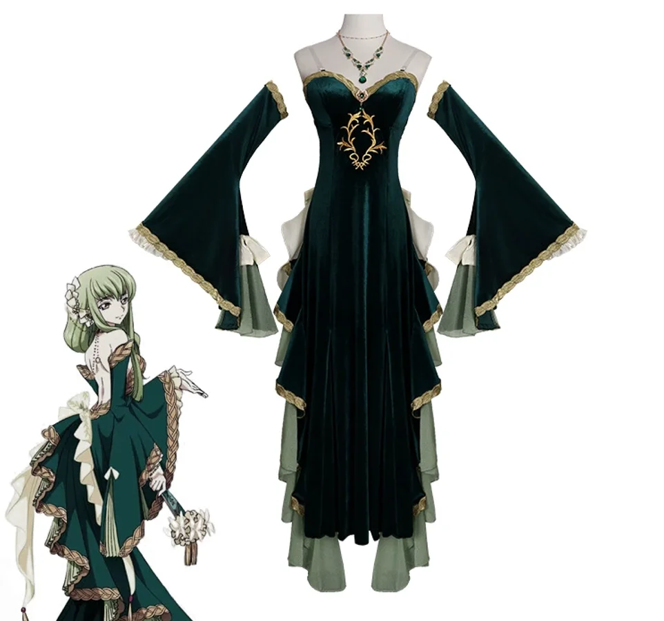 

Косплей Аниме Codee Geasss:C.C. Платье в придворном стиле, костюм для косплея, костюм на Хэллоуин, свадебное представление, сценическая маскировочная одежда