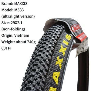 Maxxis M333 Pace MTB Bicycle Tire, 26x1.95, 26x2.1, 27.5x1.95, 27.5x2.1, 29x2.1, 29er, Mountain Bike Tire, Steel Wire, 1PC 12 main sales tire rim 26 - №7