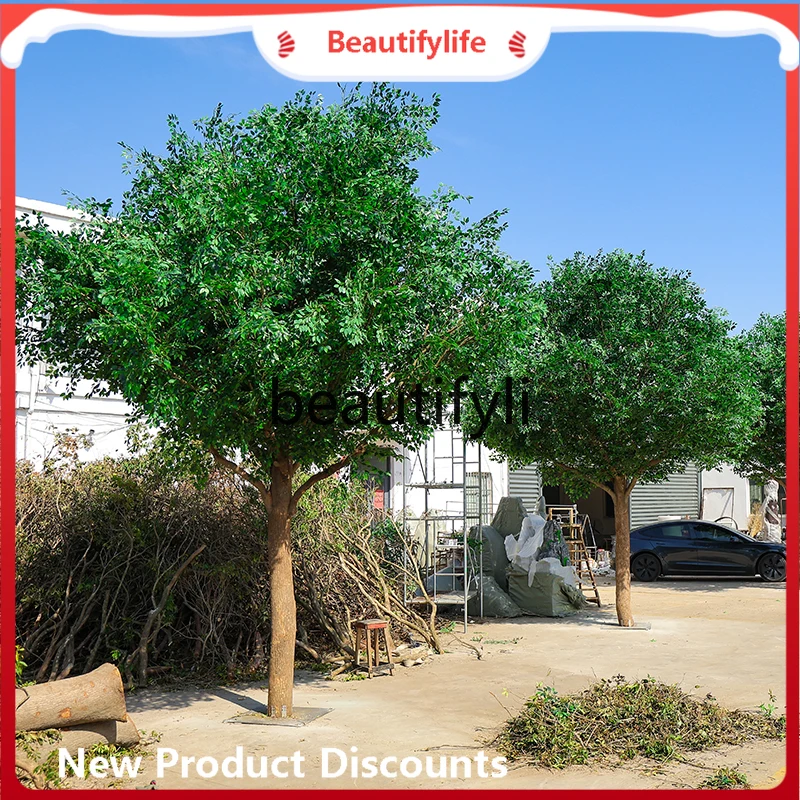 

J45 Simulated Banyan Tree Large Fake Wishing Tree Hotel Indoor and Outdoor Landscape Bionic Green Plant Decoration