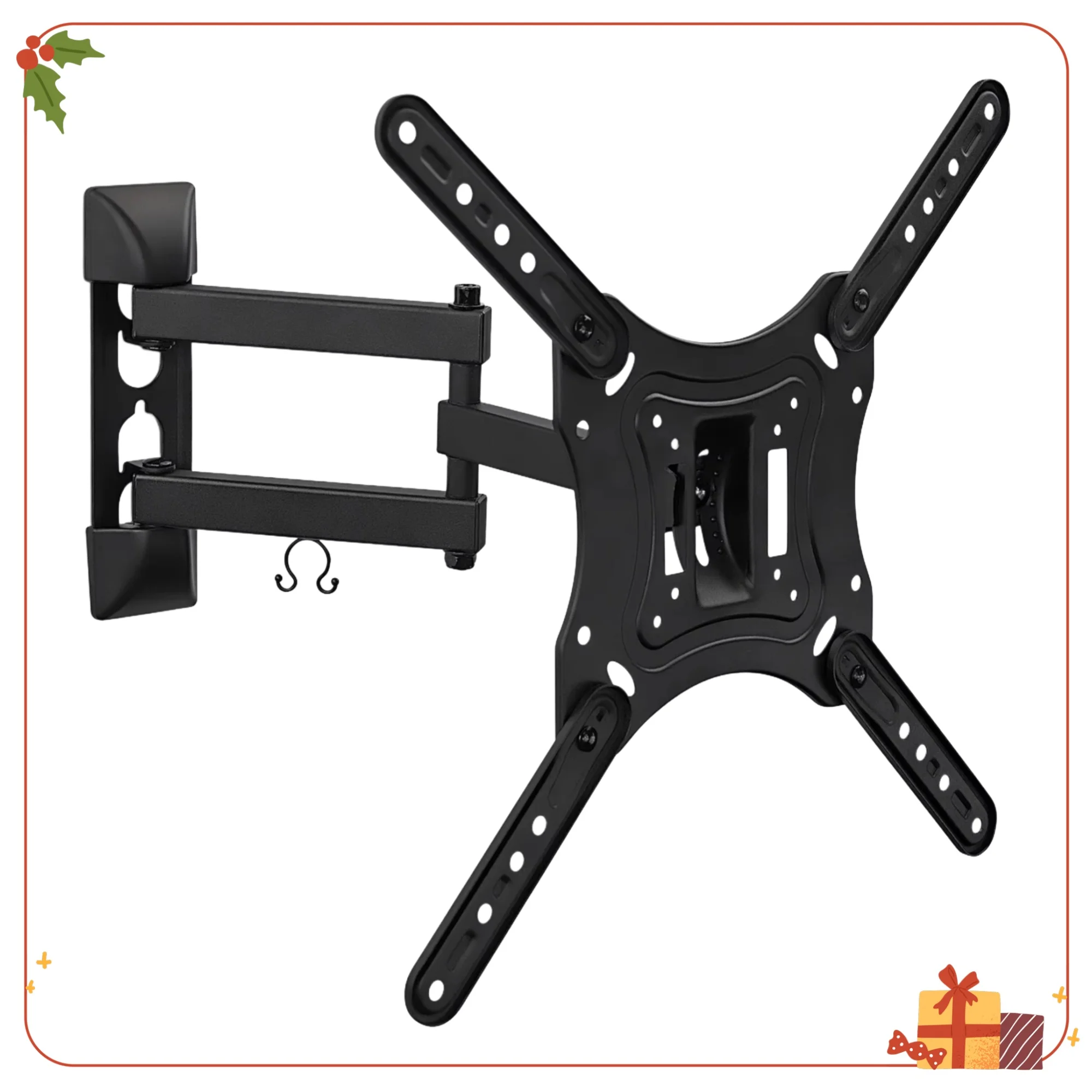 

Full Motion TV Wall Mount with Swivel Arm for 28-55 Inch Flat Screens, Articulating Extension & Tilt